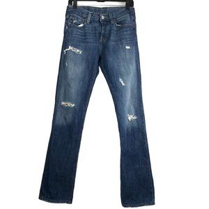 Levi's distressed 501 straight leg jeans